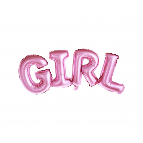 Balon Folie Girl, 74x33cm, roz