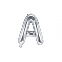 Balon folie Litera A, 35cm, argintiu