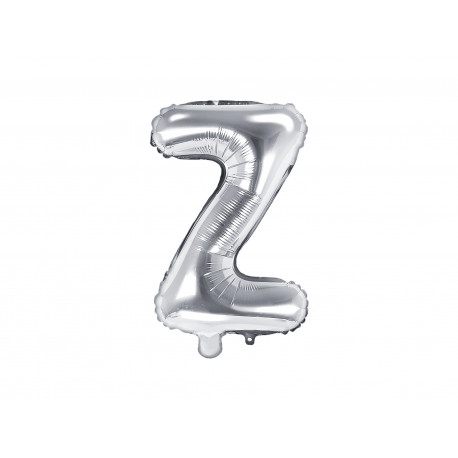 Balon Folie Litera Z, 35cm, argintiu