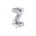 Balon Folie Litera Z, 35cm, argintiu