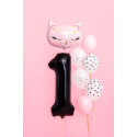 Balon folie Cifra 1, 86cm, negru
