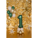 Balon folie Numărul 1, 86cm, Verde sticlă