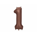 Balon Folie Cifra 1, 86cm, mocha