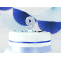 Lumânare aniversară Numărul 9, argintie, 7cm