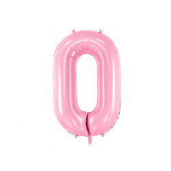 Balon folie Cifra 0, 86cm, roz