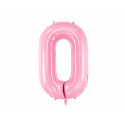 Balon folie Cifra 0, 86cm, roz