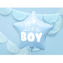 Balon folie Stea - It's a boy, 48cm, bleu deschis