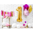 Balon folie Cifra 1, 86cm, auriu