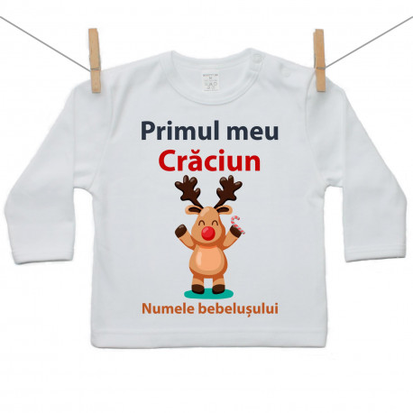 Tricou cu mânecă lungă Primul meu Crăciun