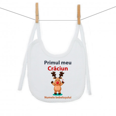 Bavetă cu șnur Primul meu Crăciun