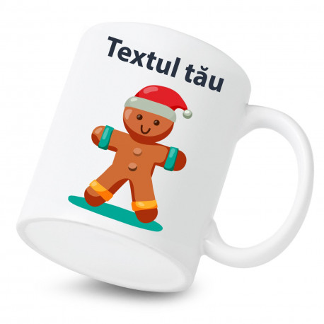 Cană din ceramică Moș Nicolae cu text personalizat