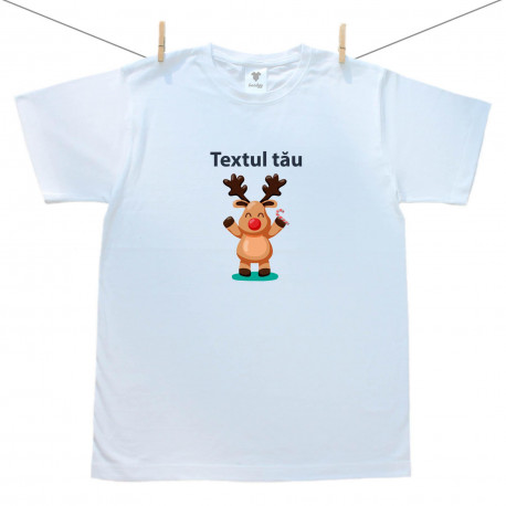 Tricou pentru bărbați cu mânecă scurtă Crăciun cu text personalizat