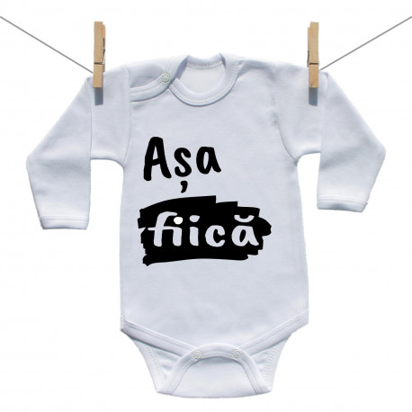 Body cu mânecă lungă Așa fiică Body cu mânecă lungă Așa fiică