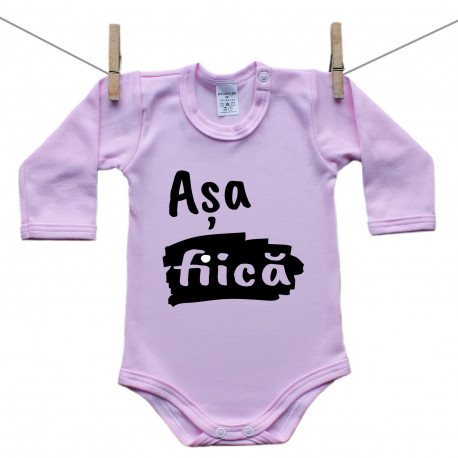 Body roz cu mânecă lungă Așa fiică