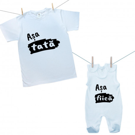 Set familie (salopetă) Așa tată, așa fiică