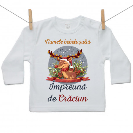 Tricou cu mânecă lungă Împreună de Crăciun