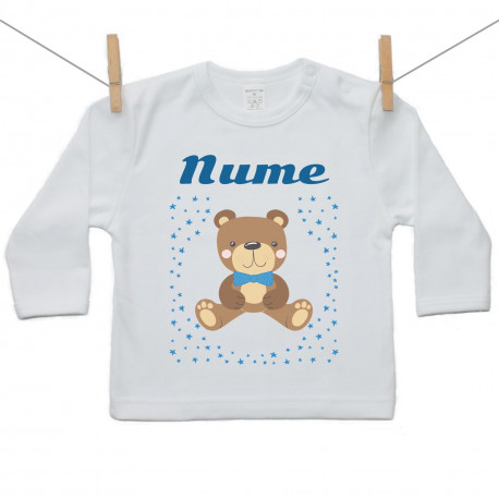 Tricou cu mânecă lungă Cu ursuleț pentru băieți