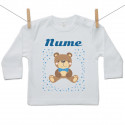 Tricou cu mânecă lungă Cu ursuleț pentru băieți