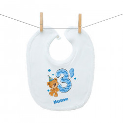 Bavetă cu capse Am 3 ani cu ursuleț pentru băieței