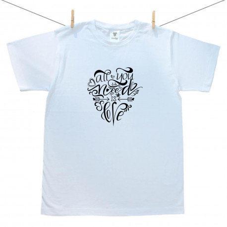 Tricou pentru bărbați cu mânecă scurtă All you need is love