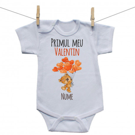 Body cu mânecă scurtă Primul meu Valentin