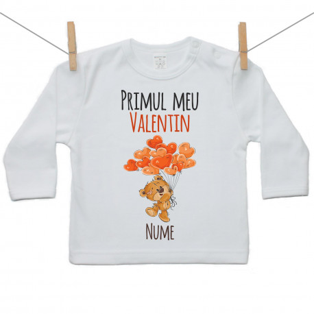 Tricou cu mânecă lungă Primul meu Valentin Tricou cu mânecă lungă Primul meu Valentin