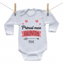 Body cu mânecă lungă Primul meu Valentin cu inimioară