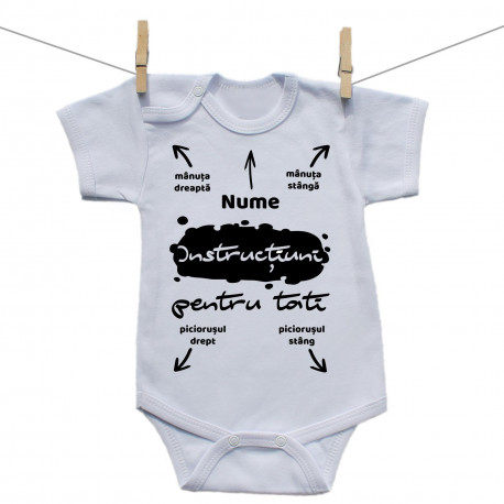 Body cu mânecă scurtă Instrucțiuni pentru tati
