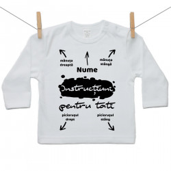 Tricou cu mânecă lungă Instrucțiuni pentru tati