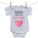 Body cu mânecă scurtă Dragobete sărută fetele. Încep cu Mami!