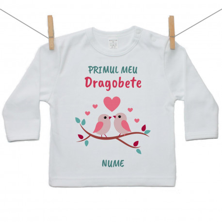 Tricou cu mânecă lungă Primul meu Dragobete