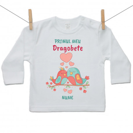 Tricou cu mânecă lungă Primul meu Dragobete