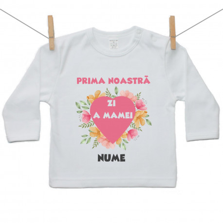 Tricou cu mânecă lungă Prima noastră Zi a Mamei