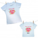 Set familie (tricou cu mânecă scurtă) Prima noastră Zi a Mamei