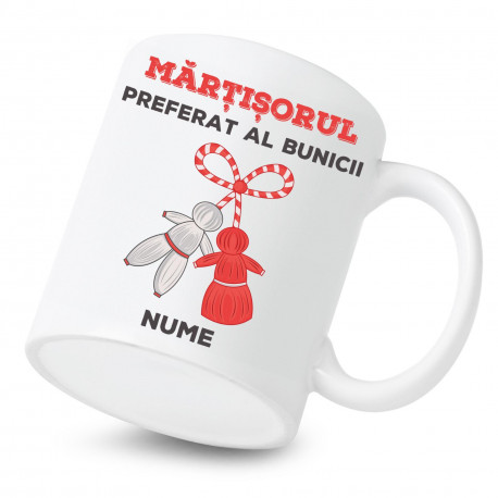 Cană din ceramică Mărțișorul preferat al Bunicii 