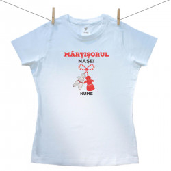 Tricou pentru femei cu mânecă scurtă Mărțișorul Nașei