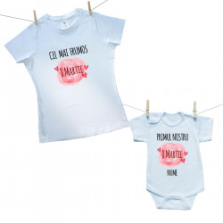 Set familie (body cu mânecă scurtă) Primul nostru 8 Martie