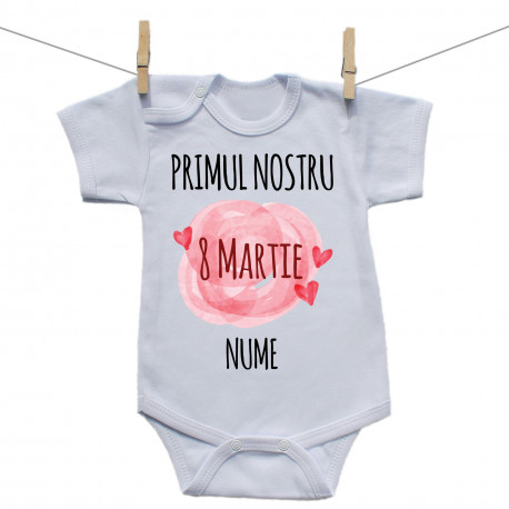 Body cu mânecă scurtă Primul nostru 8 Martie