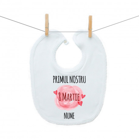 Bavetă cu capse Primul nostru 8 Martie