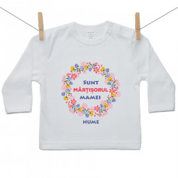 Tricou cu mânecă lungă Sunt mărțișorul mamei