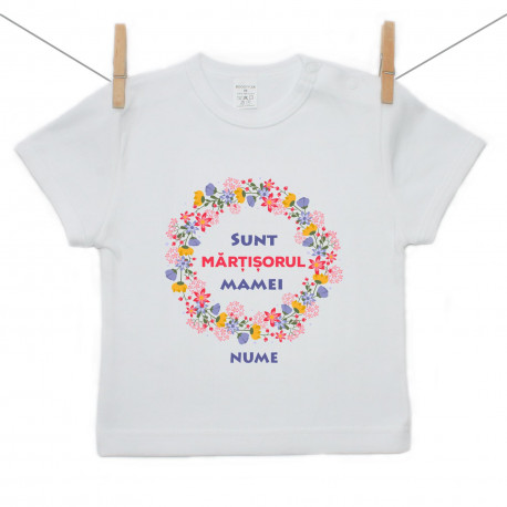 Tricou cu mânecă scurtă Sunt mărțișorul mamei