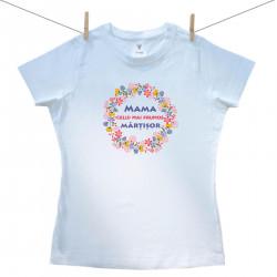 Tricou pentru femei cu mânecă scurtă Mama celui mai frumos mărțișor