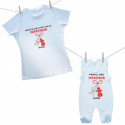 Set familie (salopetă) Mămica și cel mai dulce Mărțișor