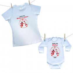 Set familie (body cu mânecă lungă) Primul nostru Mărțișor împreună