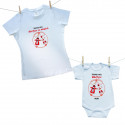 Set familie (body cu mânecă scurtă) Primul nostru Mărțișor împreună