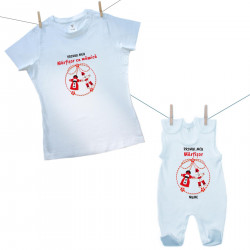 Set familie (salopetă) Primul nostru Mărțișor împreună