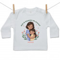 Tricou cu mânecă lungă Azi o răsfăț pe mami - Fetiță