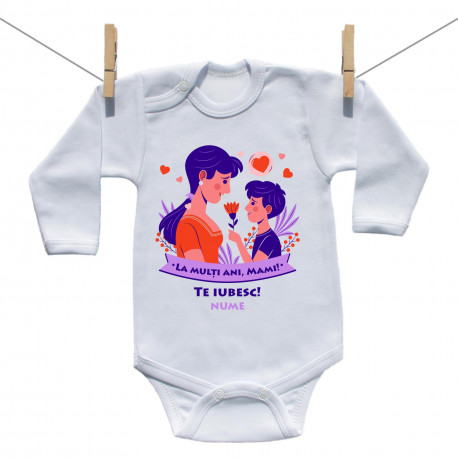 Body cu mânecă lungă La mulți ani, mami