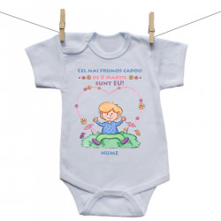Body cu mânecă scurtă Cel mai frumos cadou de 8 Martie - Băiețel