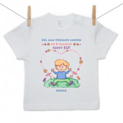 Tricou cu mânecă scurtă Cel mai frumos cadou de 8 Martie - Băiețel